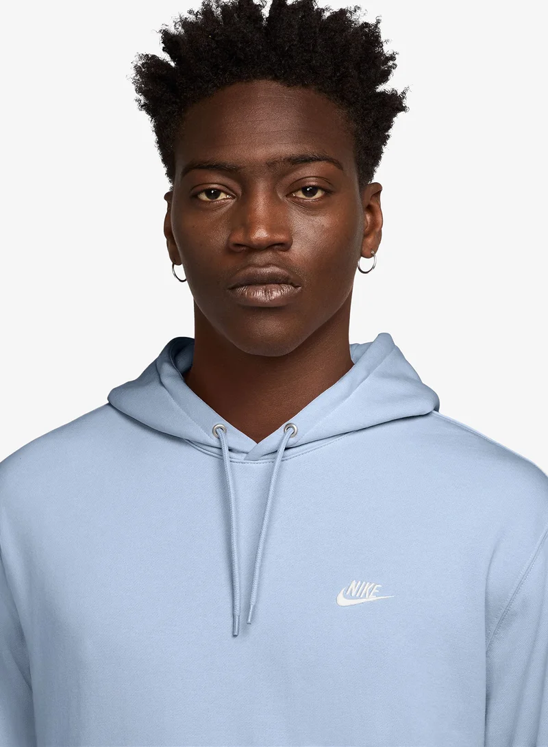 Nike HYDROGEN BLUE/HYDROGEN BLUE/(WHITE) Club Fleece Hoodie for Men | Best Price UAE